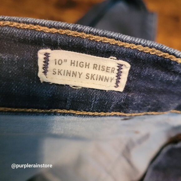 Madewell Jeans Size 32 Skinny 10" High Riser Tummy Control Hayes Wash F4684 - Picture 5 of 12